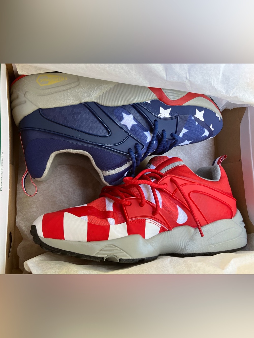 Puma blaze of glory USA rwb rare flag sz 8.5